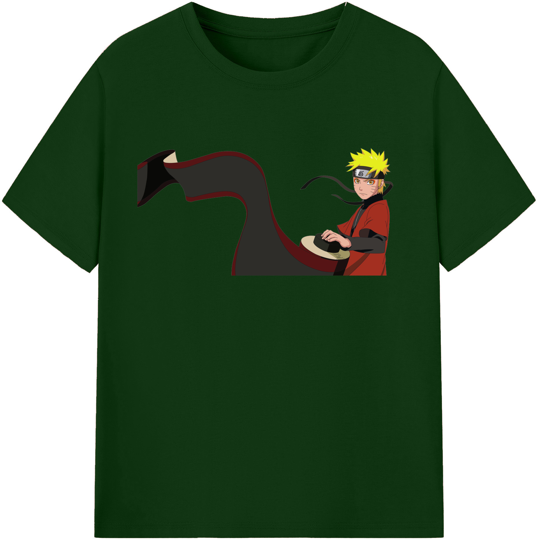 （画像用） NARUTO -ナルト- うずまき ナルト Uzumaki Naruto 綿100％半袖Tシャツ（フロントプリント）